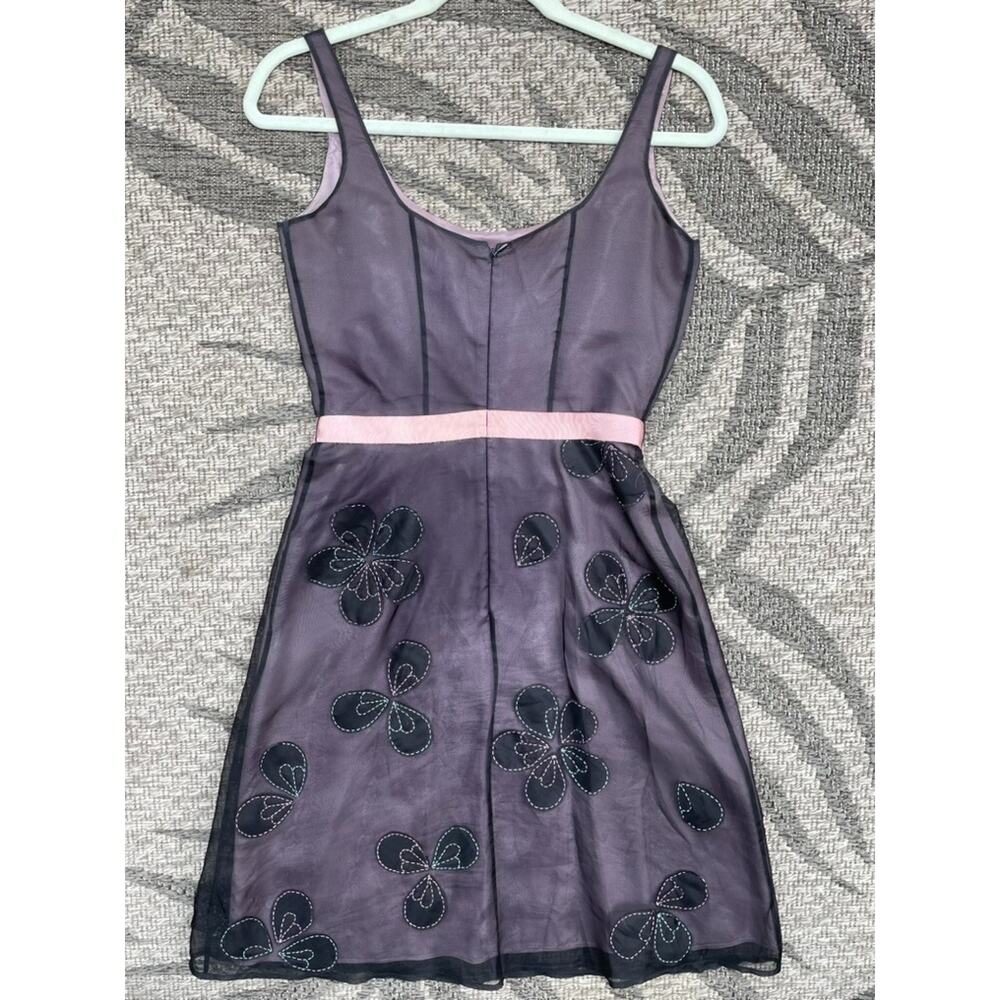 ASO Rory Gilmore Laundry Shelli Segal Pink Floral Dress Size 4 Y2K Gilmore Girls - Picture 9 of 10